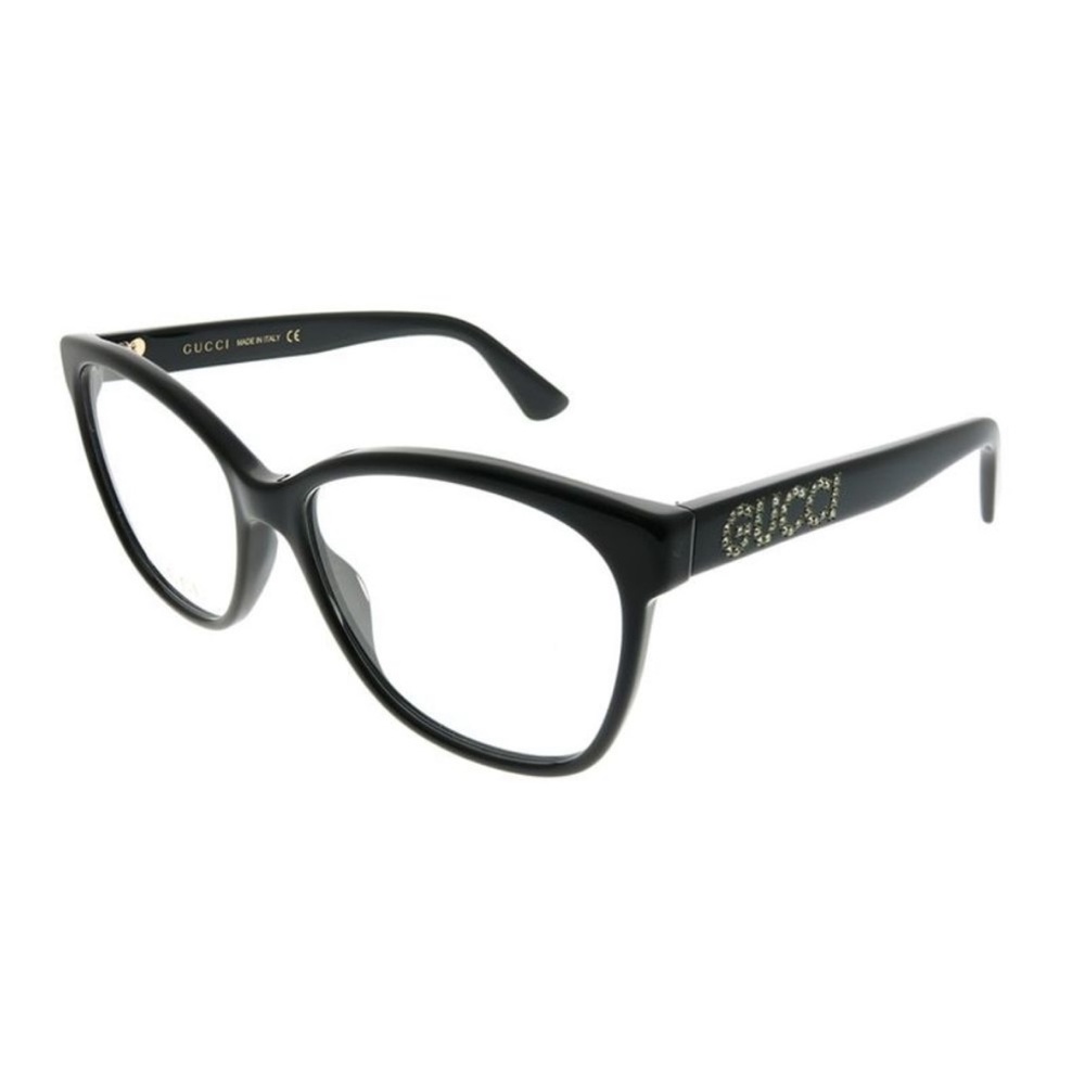 Gucci GG 0421O 001 Black Plastic Square Eyeglasses 55mm